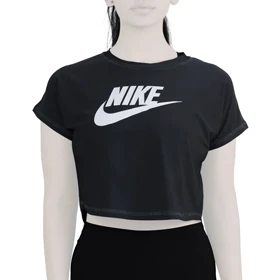 کراپ آستین کوتاه ورزشی زنانه نایک مدل VHD-3C337 طوسی تیره