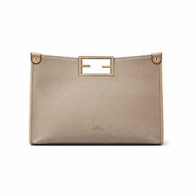 کیف بزرگ FENDI چرم وارداتی کرم / پپرونی...