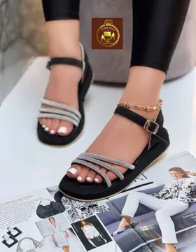صندل 3رکاب نگینی دور مچی سگک دار زنانه دخترانه