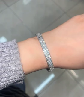النگو زنانه نگین‌دار طرح نقره ژوپینگ