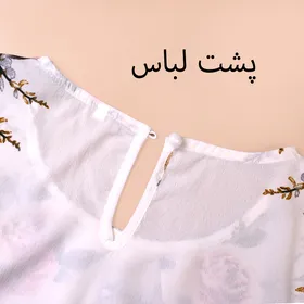بلوز کرپ طرح گل