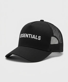 کلاه کپ مشکی ESSENTIALS پشت توری 6107