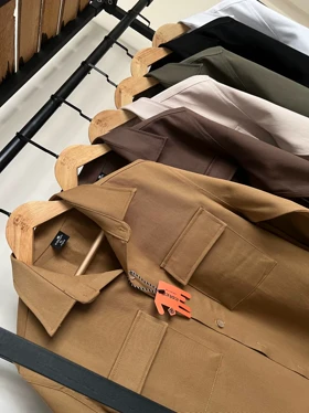 پیراهن کتان دوجیب 2616