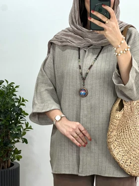 مانتو دکمه مخفی دیپلمات ستین (ارسال رایگان)