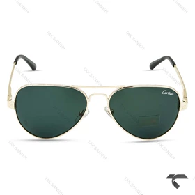 عینک آفتابی خلبانی کارتیه مردانه P2863-1 قاب طلایی Cartier-9967-G