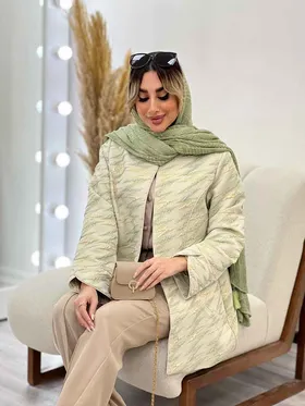 مانتو ژاکارد مغزی دوزی شاین