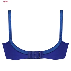 ست شورت و سوتین ساتن زنانه پانیذ مدل فنردار آبی کاربنی کد 4649