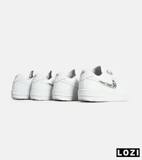 کفش کتانی مردانه و زنانه سفید نایک NIKE AIR FORCE 1.7 lv8 White gold
