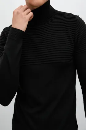 ژاکت مشکی مردانه 4WAM70011HT