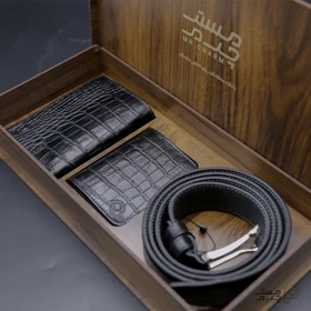 ست کیف پول و کمربند و جاکارتی چرم mrc1318-38