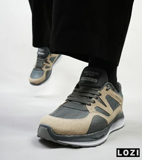 کفش کتانی طبی زنانه و مردانه طوسی کرم SKECHERS archfit v02 مدل 4715