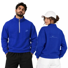 دورس نیم زیپ اسپرت نایک مدل CNA-Dri Fit-5G0714 آبی تیره