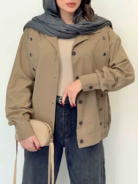 کت ژیله پرچ دار