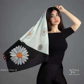 روسری مینی اسکارف بابونه طرح جدید دخترانه و زنانه