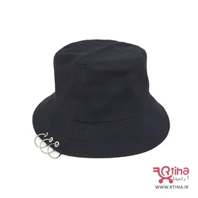bucket hat (کلاه ماهیگیری) مدل حلقه دار مشکی
