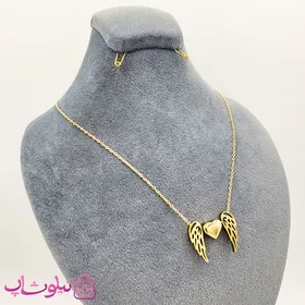 گردنبند زنانه طرح قلب و بال