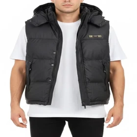 پافر سیلیکونی رنگ مشکی ضد آب و شیک مناسب استایل روزمره کد 8606