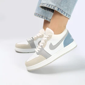 کفش و کتانی زنانه مدل NIKE AIR JORDAN 1 رنگ سفید طوسی کد M5833