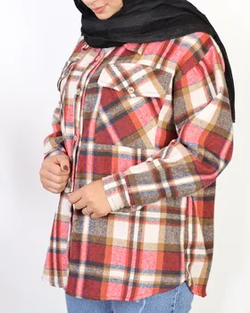 شومیز چهارخانه پشمی 0645
