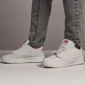 نایک ایر جردن 1 بدون ساق تراویس اسکات سفید ( Nike Air Jordan 1 Low Travis Scott White)