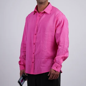 پیراهن آستین بلند لینن کد 231024