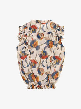 تاپ زنانه مجلسی حریر کمر کش دار هلاله