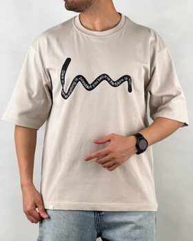 ست تیشرت اسپرت زنانه مردانه یقه گرد ماکان ام رنگ کرم کد 10303