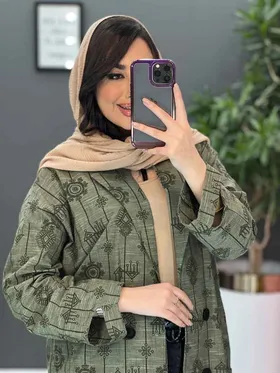 مانتو لینن سنتی جیب نما