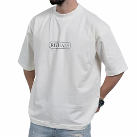 تیشرت مردانه سفید مدل مینیمال RITUALS