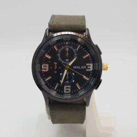 ساعت مچی مردانه والار Walar WG0239 با موتور کوارتز و سبک 3موتوره (سبز لجنی)
