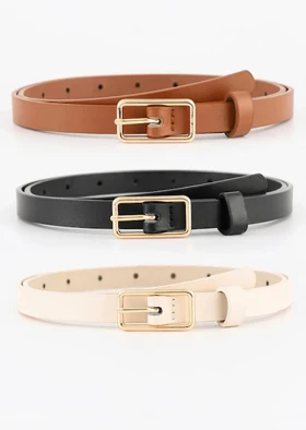 کمربند زنانه ترک وارداتی- سگک مستطیل - در سه رنگ