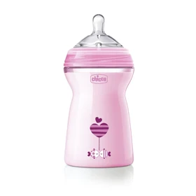 شیشه شیر صورتی 330 میل چیکو Chicco Pink