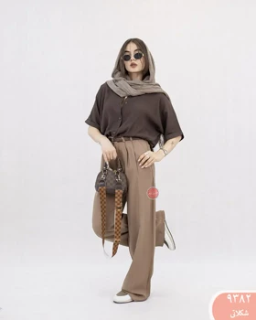 شلوار بگ سیلک 9382