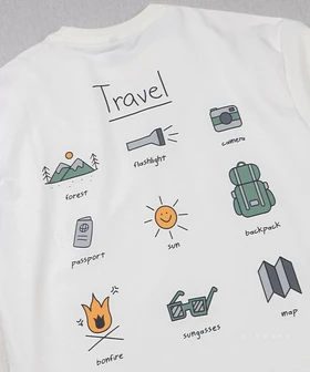 تیشرت لش Travel سفید 1601