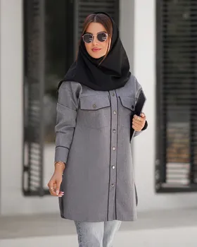 مانتو دانشجویی اداری کوتاه کد 1531