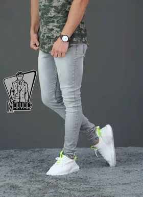 شلوار جین طوسی روشن