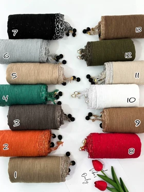 شال دانتل مرواریدی