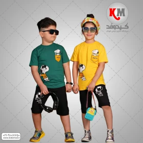 تیشرت شلوارک اسپرت طرح سگ