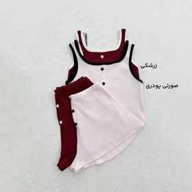 ست تاپ و شورتک زنانه کبریتی