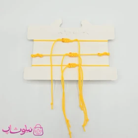 دستبند یا پابند دخترانه زرد طرح گل بابونه پک سه تایی