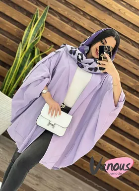 مانتو لینن پانچ سرشونه سگک