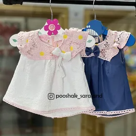 سارافون مجلسی نوزاد دخترانه طرح گل