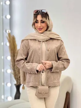 کت نوار دوزی دکمه طلایی