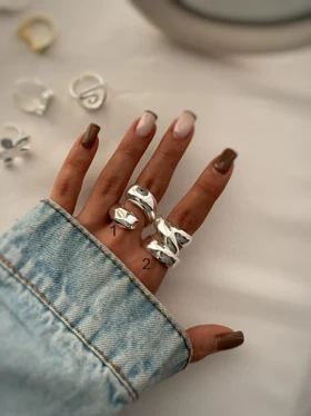 انگشترهای آبکاری نقره سری 1