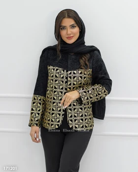 کت مزونی مخمل پولک دوزی
