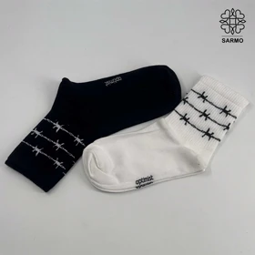 جوراب طرح سیم خاردار ساق‌دار
