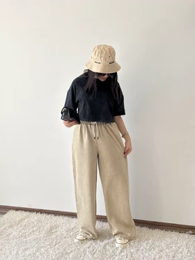 شلوار سیلک سنگشور کرم هیمه استایلیش