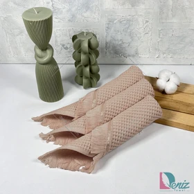 حوله آشپزخانه بسته سه عددی پیکه رنگ نسکافه ای