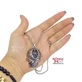 گردنبند اسکلت جمجمه اسپرت + زنجیر