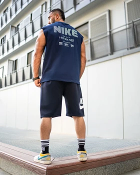 رکابی ورزشی وست NIKE NEW سرمه ای